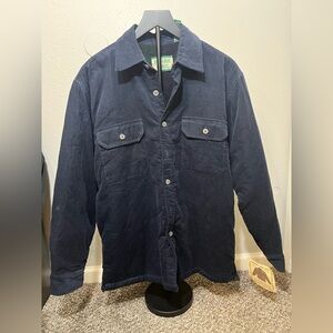 Vintage Navy Button-Up Shirt Jacket